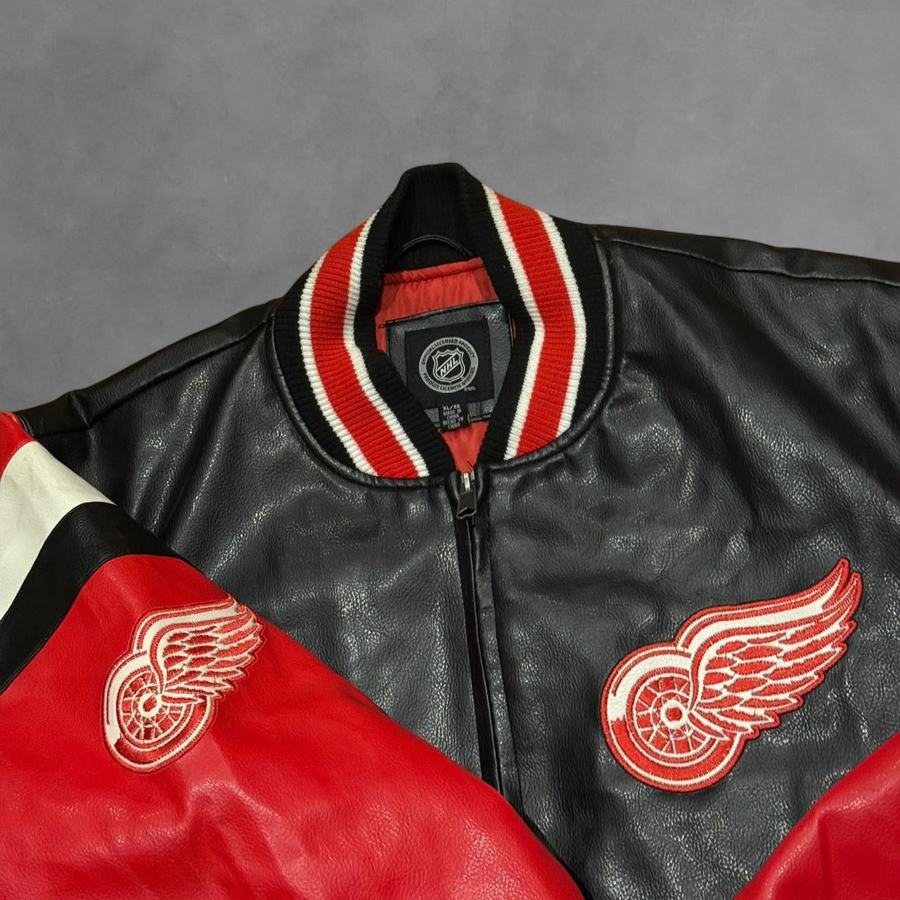 Detroit Red Wings Vintage Leather Jacket