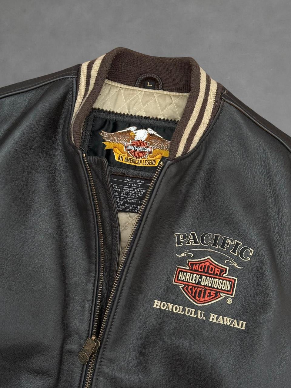 Harley Davidson Leather Bomber Jacket