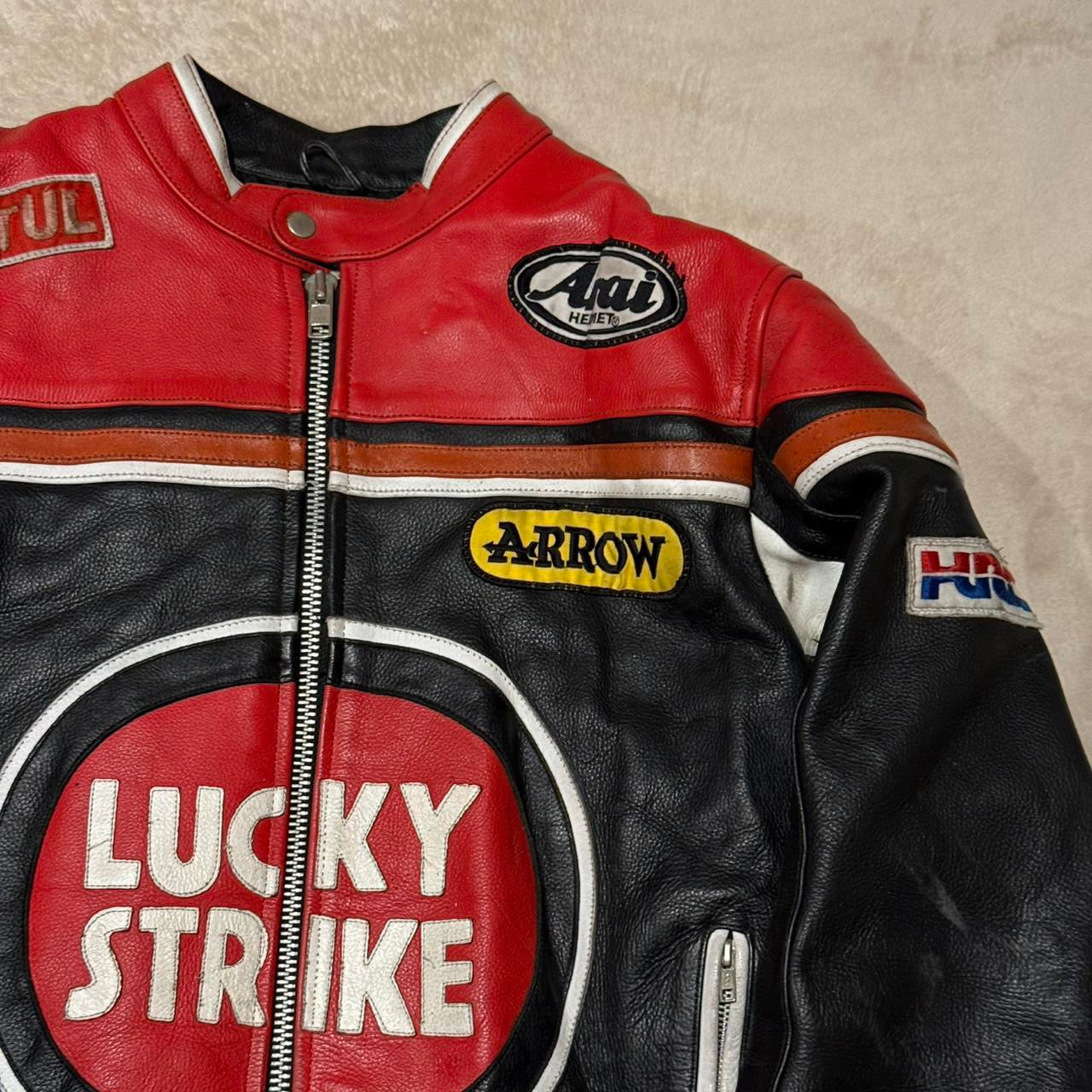1990s Lucky Strike Leather Racing Jacket