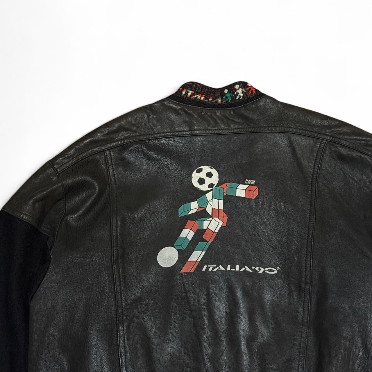 Italia World Cup 1990 Leather Varsity Jacket