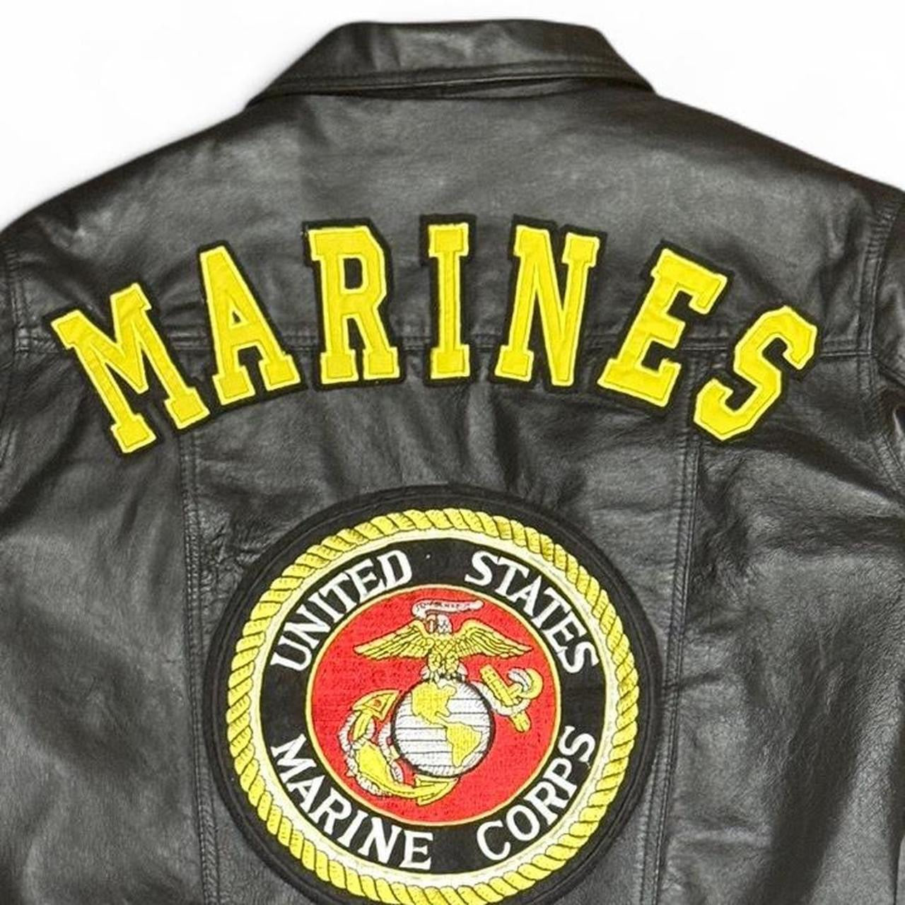Marine USMC Leather Vintage Bomber Jacket