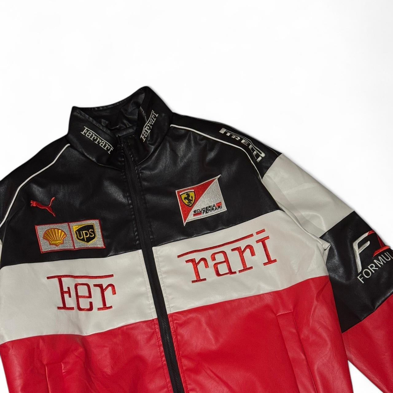 Ferrari Racing Leather Style Jacket 