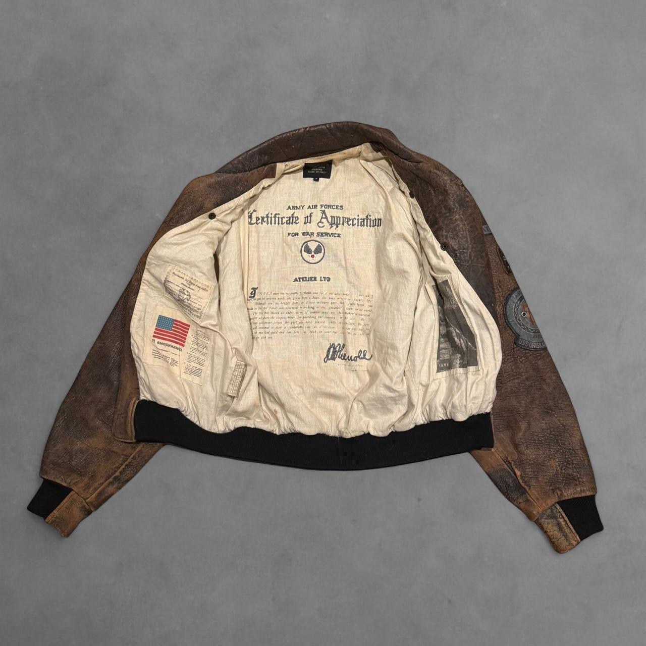 Type A-15 Atelier 1980’s Leather Bomber Jacket