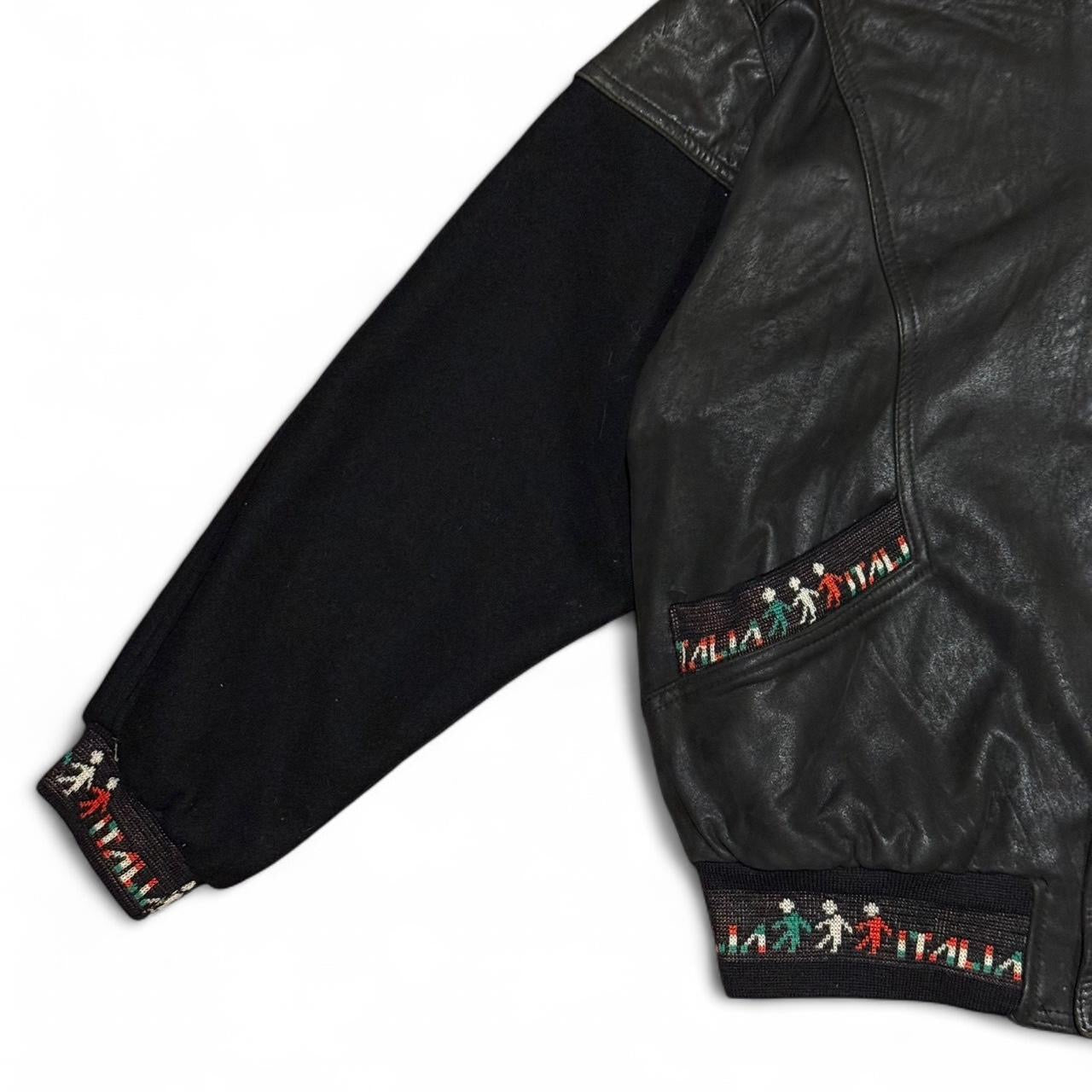 Italia World Cup 1990 Leather Varsity Jacket