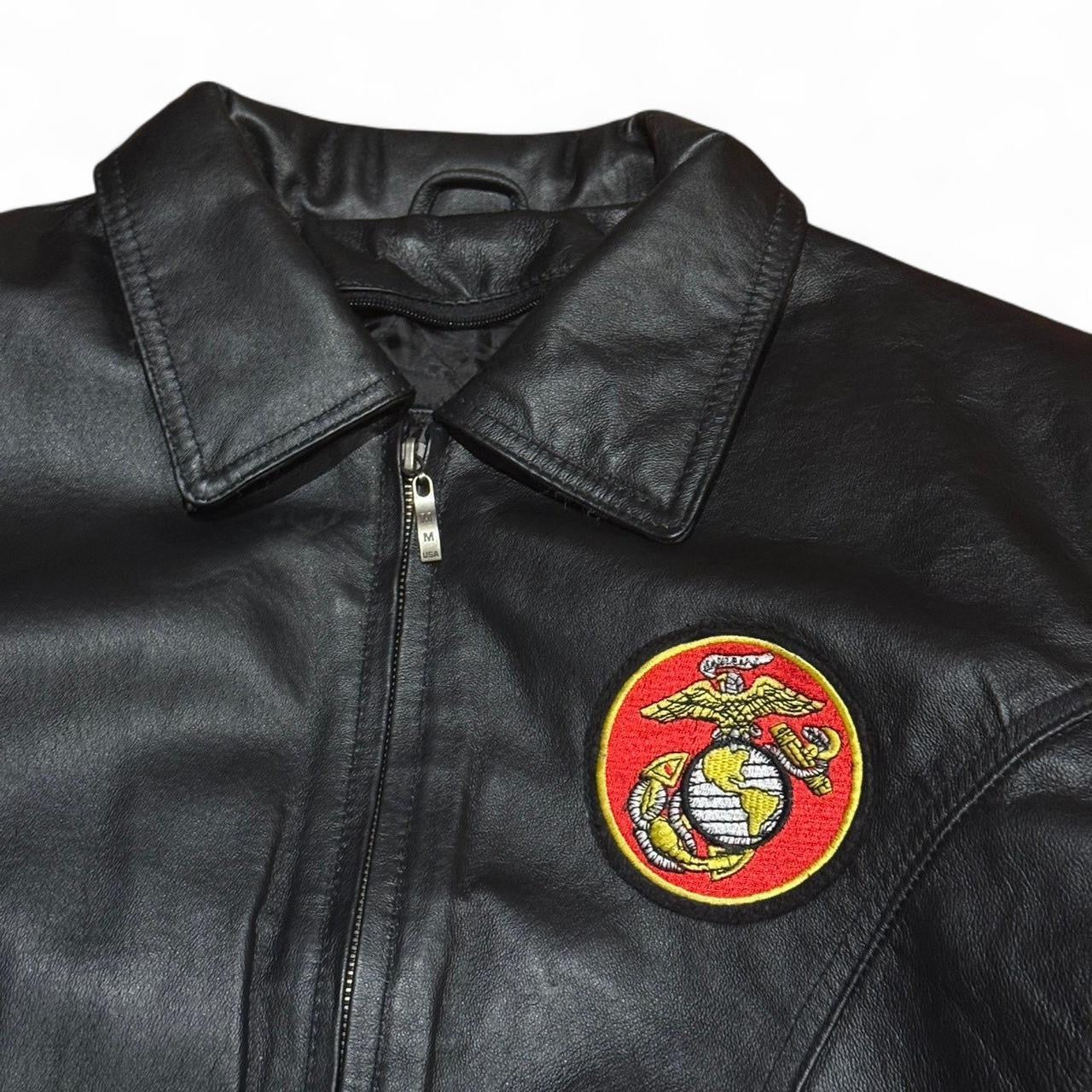 Marine USMC Leather Vintage Bomber Jacket