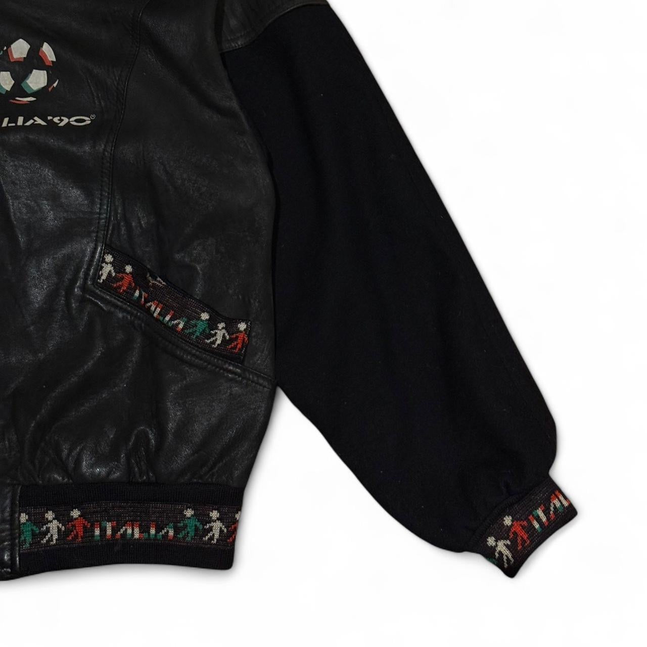 Italia World Cup 1990 Leather Varsity Jacket