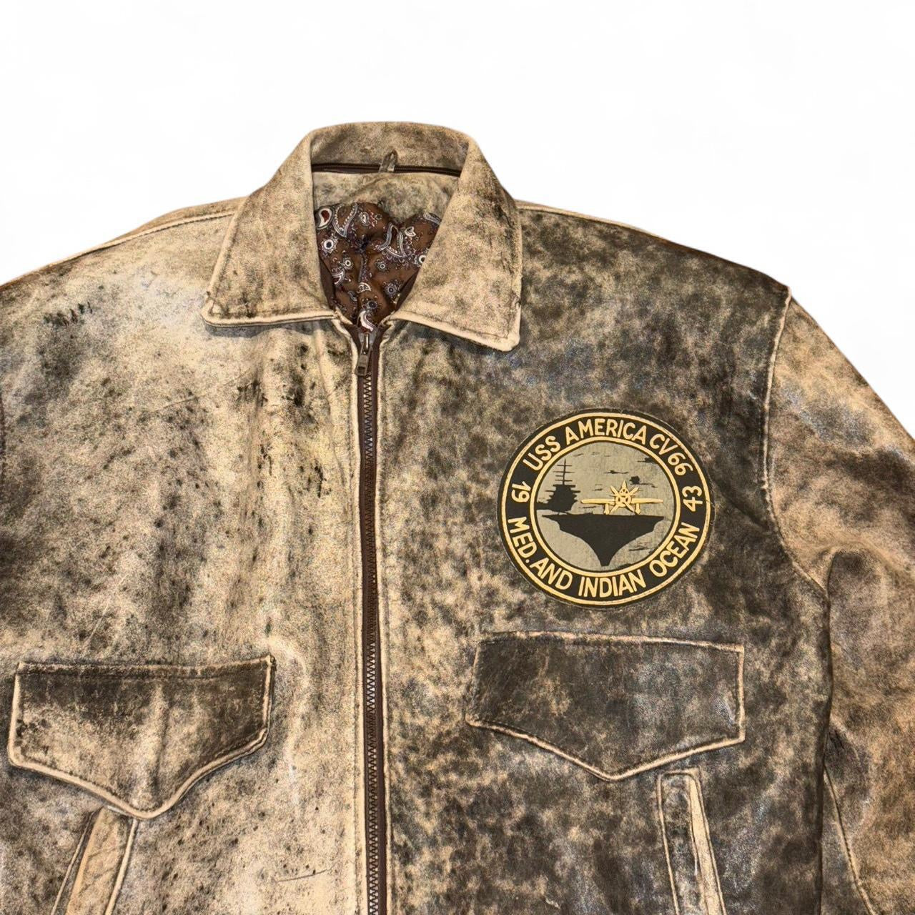 Leather Aviator Jacket (90s)