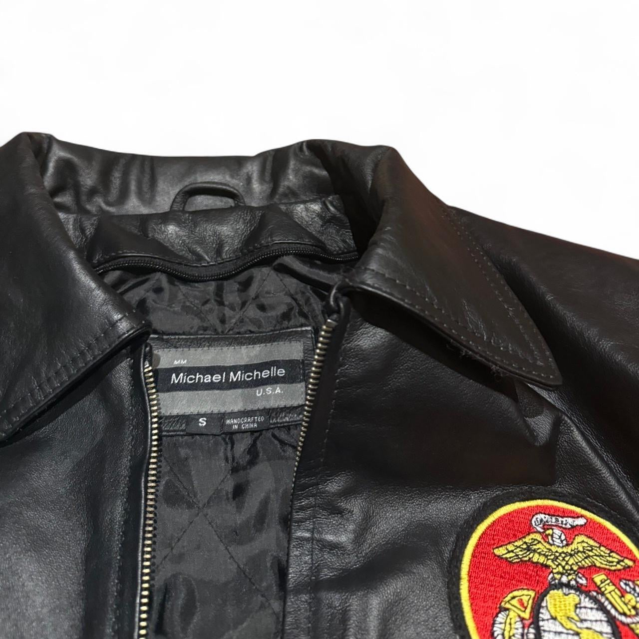 Marine USMC Leather Vintage Bomber Jacket