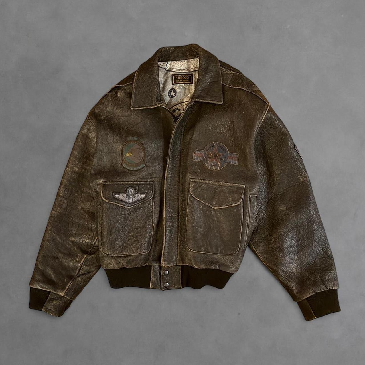 Siricco 1980’s Map-Lined Siricco Bomber Jacket