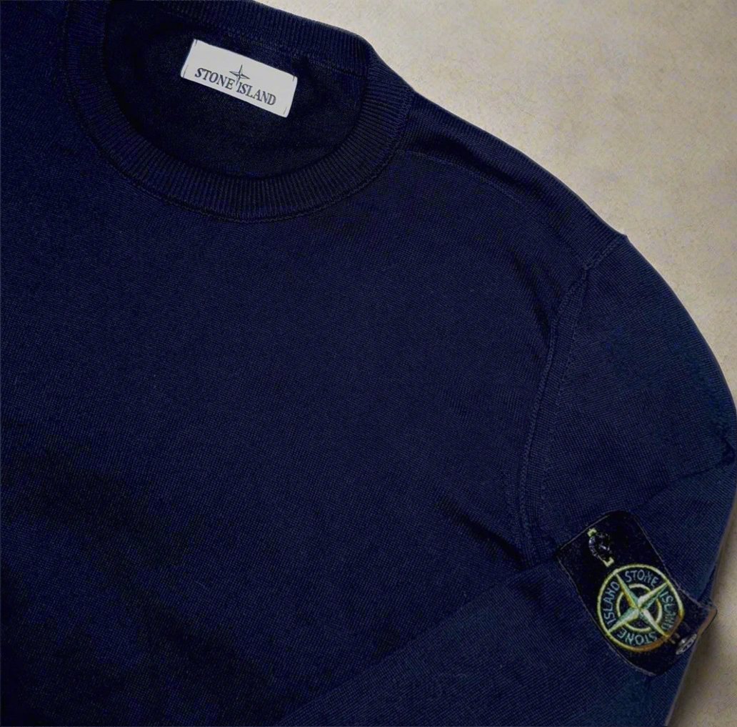 Stone Island Logo Patch Knitted Jumper