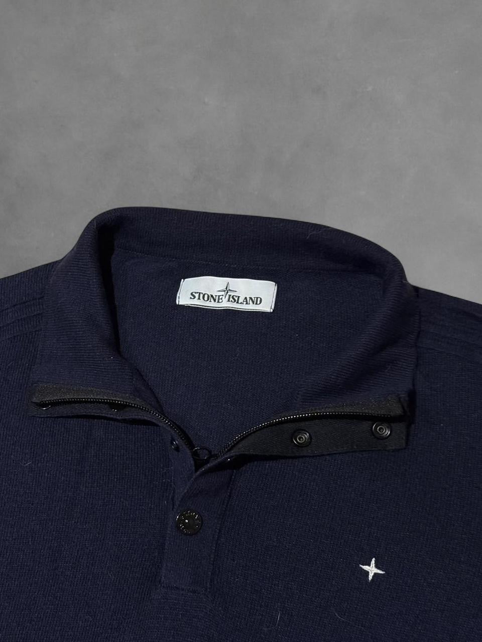 Stone Island Button Collar Knit