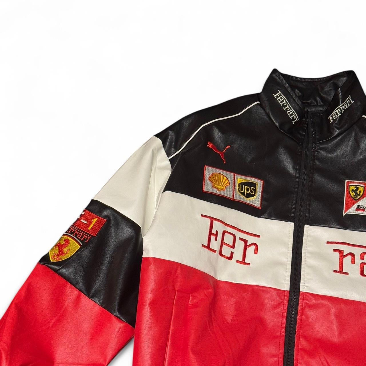 Ferrari Racing Leather Style Jacket 