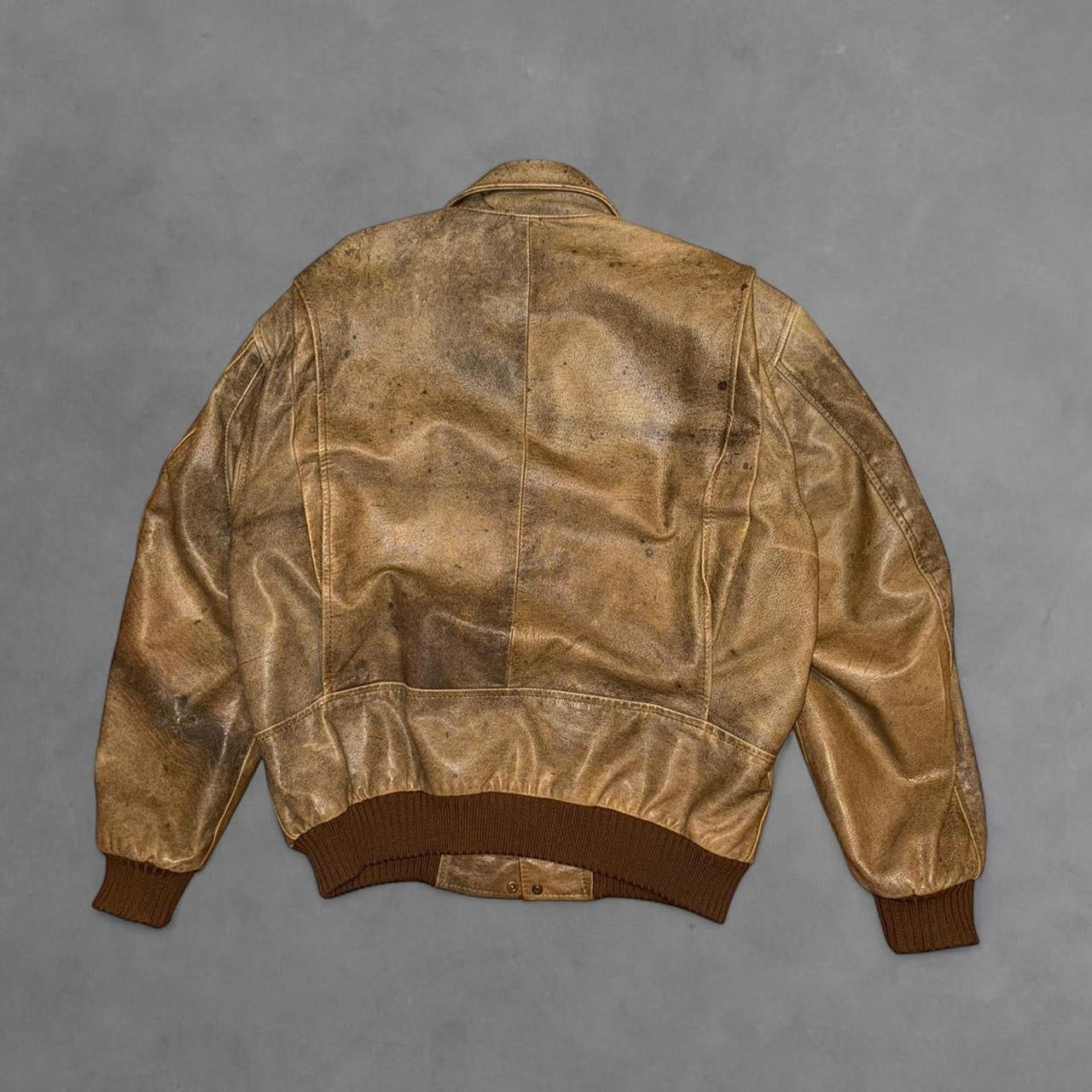 Siricco 1980s Leather Bomber Jacket