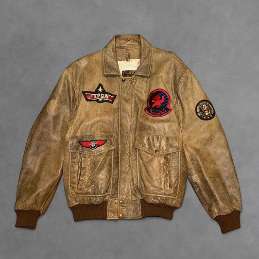 Siricco 1980s Leather Bomber Jacket
