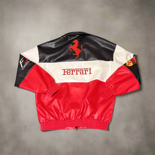 Ferrari Racing Leather Style Jacket 