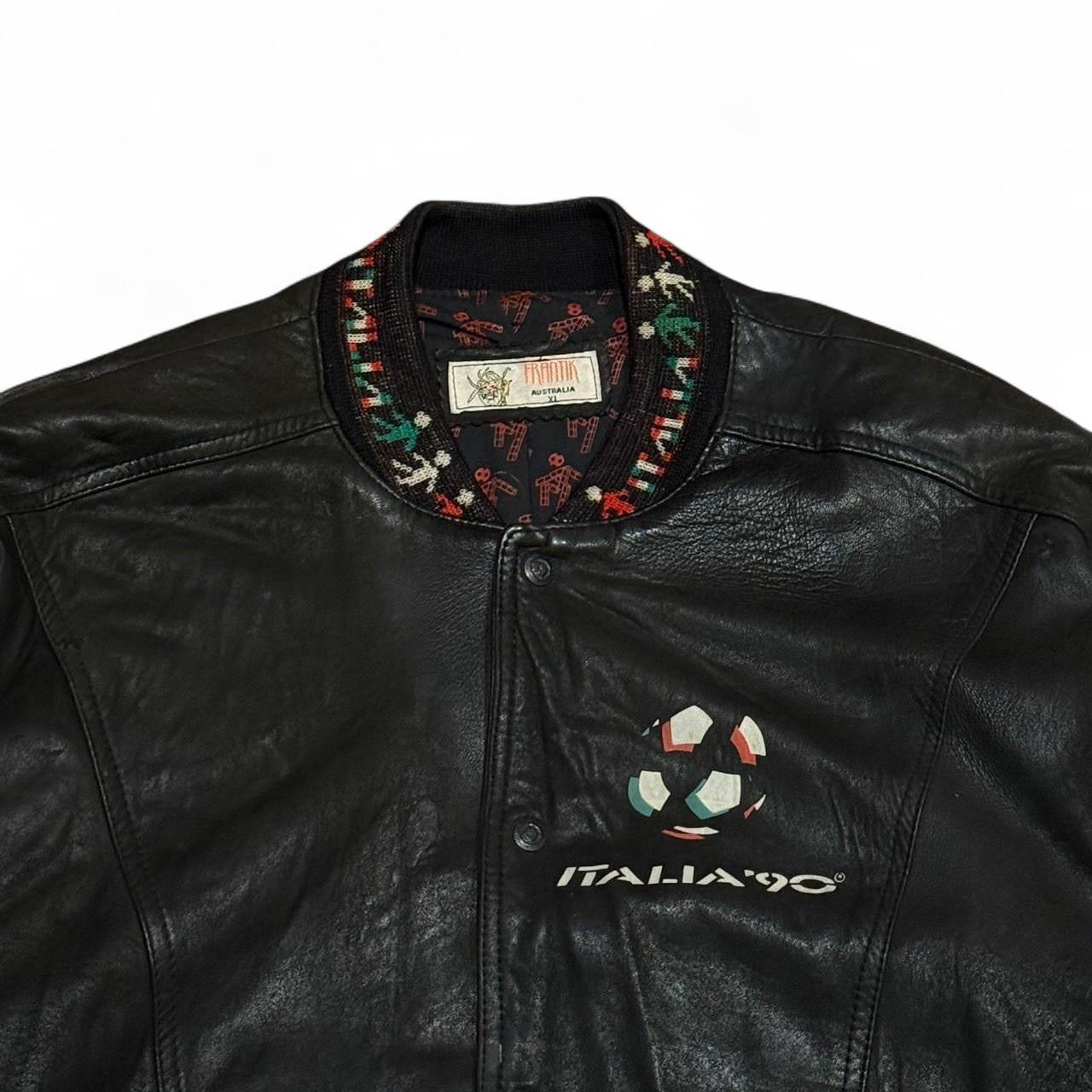 Italia World Cup 1990 Leather Varsity Jacket