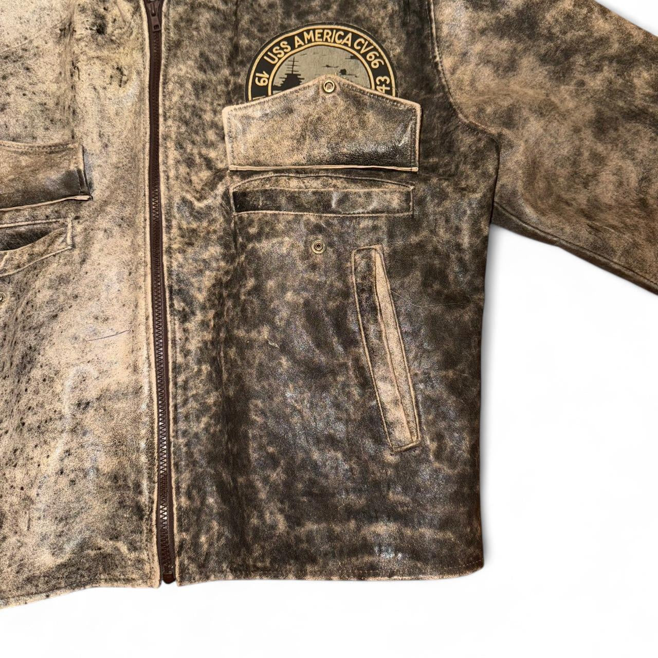 Leather Aviator Jacket (90s)
